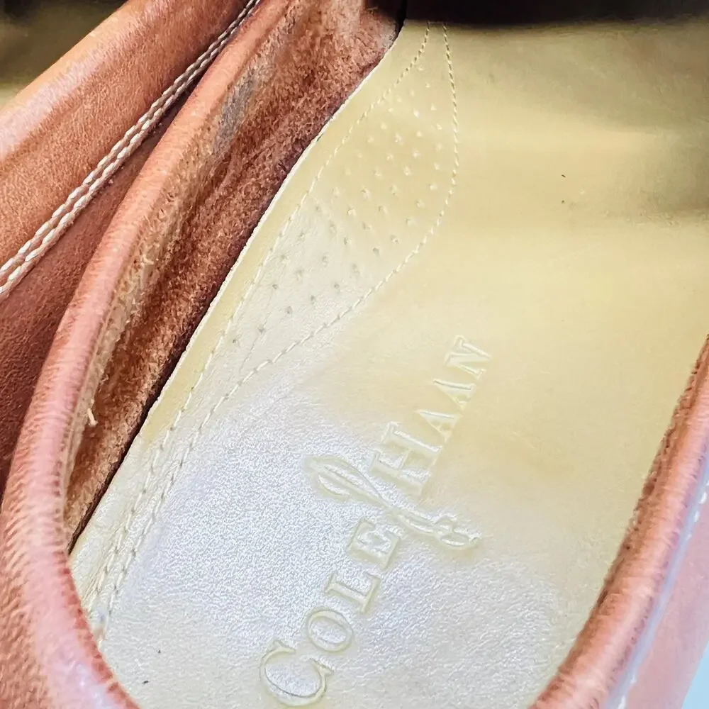 Cole Haan Shoes Men 9 Brown Leather Penny Loafers Moc Toe Slip On Casual Comfort